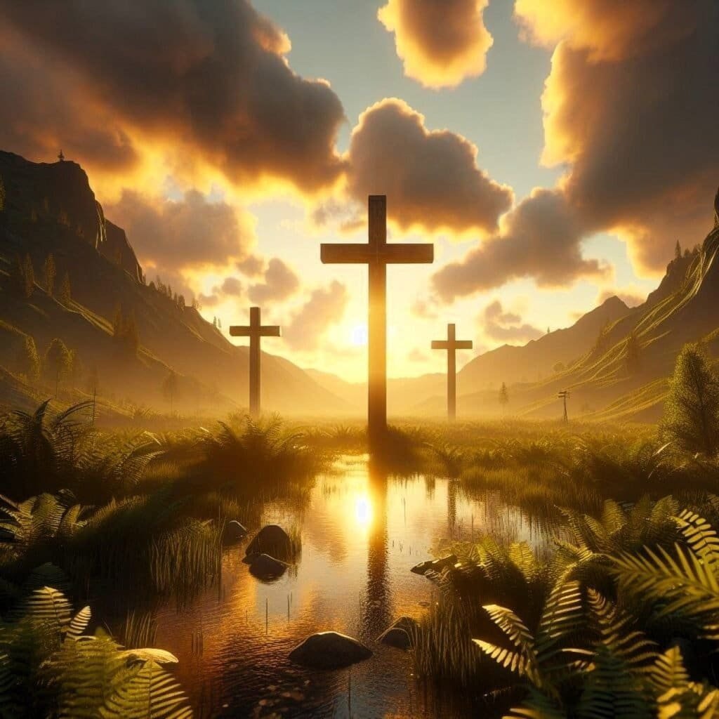 What Is Christianity? 1 What is Christianity 3 beautiful crosses by a sunset lake