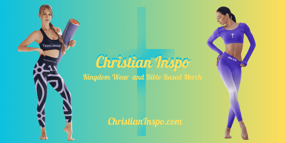1 Peter 5:7 Teal & Pink Gradient High Waisted Yoga Leggings