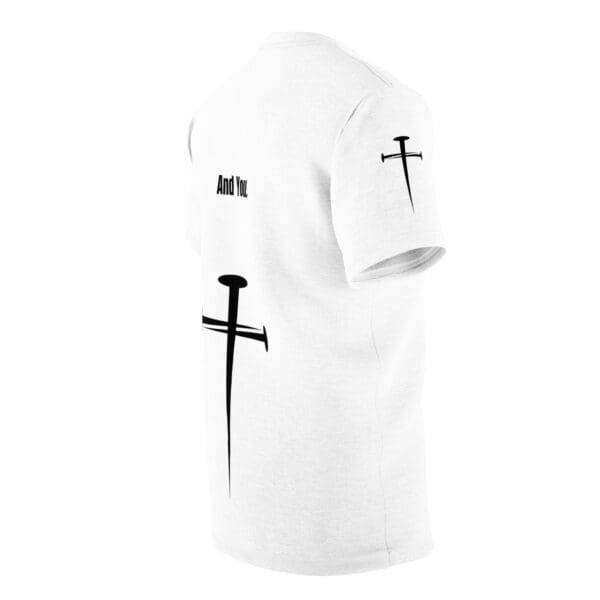 I Know a Guy Who Died For Me Unisex Cut & Sew Tee