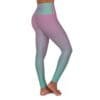Psalm 23:1 Teal & Pink Gradient High Waisted Yoga Leggings