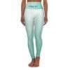1 Peter 5:7 Teal & White Gradient High Waisted Yoga Leggings