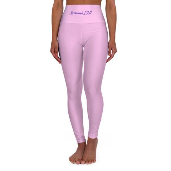 Jeremiah 29:11 Pink & Purple High Waisted Yoga Leggings