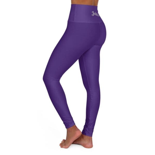 John 3:16 Purple & Silver High Waisted Yoga Leggings