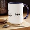 I I Start My Mornings with Jesus Two-Tone, 15oz Coffee Mugs