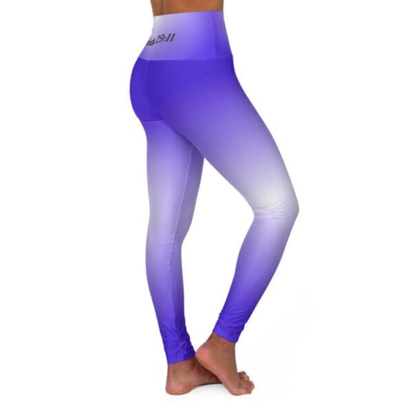 Jeremiah 29:11 Navy & White Gradient High Waisted Yoga Leggings