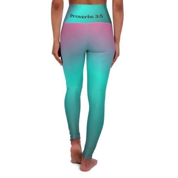 2212644222394090335_2048.jpeg Proverbs 3:5 Black, Teal & Purple Gradient High Waisted Yoga Leggings