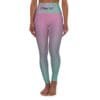 1 Peter 5:7 Teal & Pink Gradient High Waisted Yoga Leggings