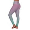 Psalm 23:1 Teal & Pink Gradient High Waisted Yoga Leggings