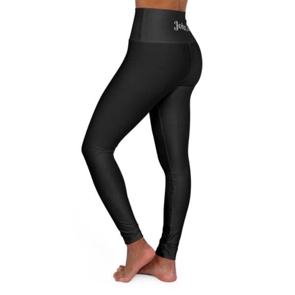 John 3:16 Black & Silver High Waisted Yoga Leggings