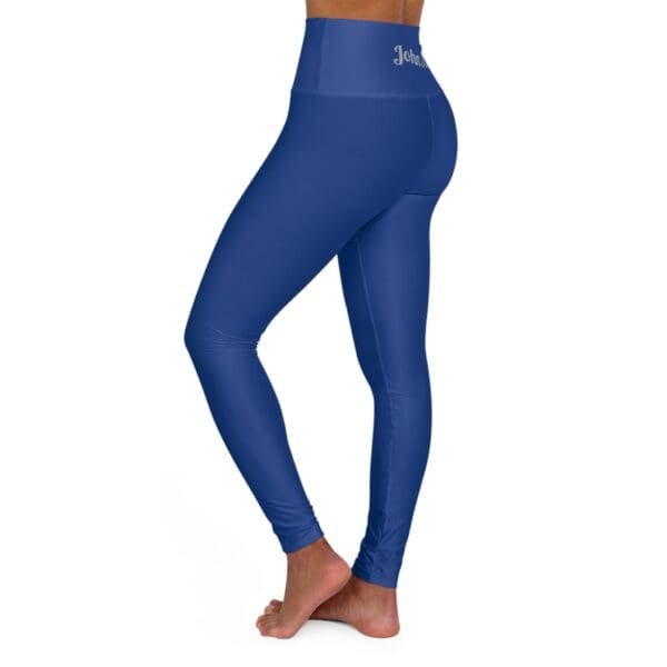 9323798004747184243_2048.jpeg John 3:16 Navy Blue & Silver High Waisted Yoga Leggings